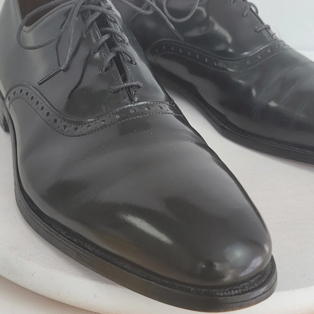 Allen Edmonds Danbury Black Leather Oxfords Men's Dress Shoes Size 9C